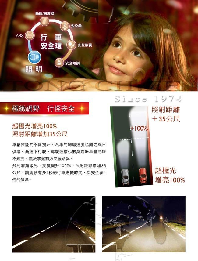 PHILIPS 飛利浦 車燈 超極光+亮100% X-treme Vision H4 9005 9006